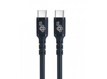 Kabel USB C - USB C 50cm silikon czarny 2.0