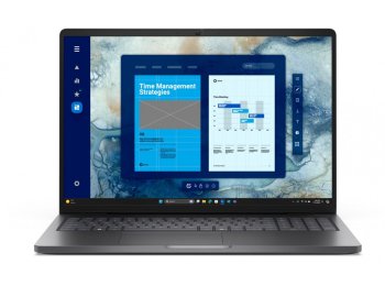 Laptop Dell Pro 16 PC16250 W11P C5 120U/16GB/512GB CL25/16.0 FHD+/Int/FgrPr/FHD/IRCam/Mic/WLAN+BT/BcklKb/3C/3YPS Magnetite color, textured finish