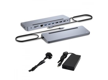 Stacja dokująca USB-C Metal Ergonomic 4K 3x Display Docking Station PD 100W + i-tec Universal Charger 100W (bundle)
