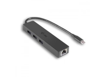 USB-C Slim 3-port HUB z adapterem Gigabit Ethernet