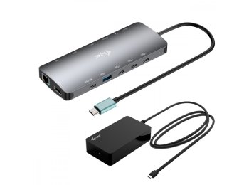 Stacja dokująca USB-C Metal Nano 3x Display Dock 2x HDMI 1x USB-C video Power Delivery 140W + i-tec Universal Charger 140 W