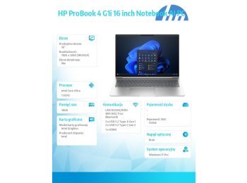 Laptop ProBook 4 G1i U5-225U 512GB/16GB/W11P/16.0 C51G4ET