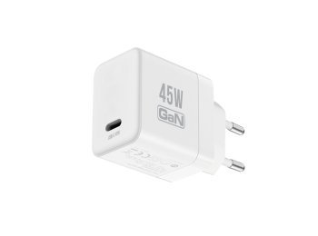 Ładowarka sieciowa Ultra Compact GaN USB-C 45W PD 3.0 z PPS biała