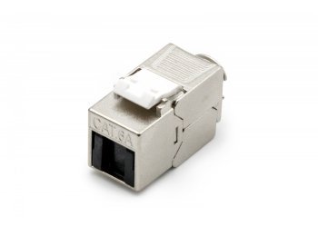 Moduł (gniazdo) Keystone RJ45 (8P8C) kat.6A, STP, ekranowany, beznarzędziowy, osłona przeciwpyłowa