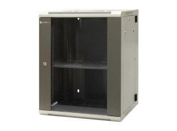 EmiterNet Szafa wisząca dzielona 19" 15U, drzwi blacha/szkło, 600×550×770mm szer./gł./wys.