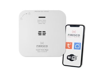 Czujnik tlenku węgla Tuya/WiFi FCO-850 WF, czujnik tlenku węgla z komunikacja WiFi, Tuya / Smart Life, autonomiczny czujnik tlenku