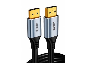 Kabel DisplayPort - DisplayPort 4K 60Hz złota wtyczka 3m