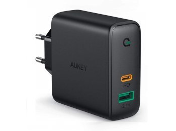PA-D1 ładowarka sieciowa 2xUSB Power Delivery (1xUSB A+1xUSB C) 5.4A 30W Dynamic Detect