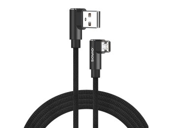 Kabel z dwustronnym złączem USB Micro USB - USB A 2m, CL-162