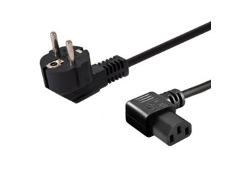 Kabel zasilający Schuko (M) kątowy - IEC C13, kątowy 1,8 CL-116