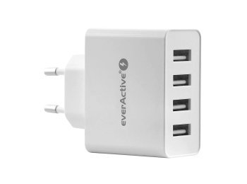 Ładowarka sieciowa 4x USB 5A Iq smart charging Biała