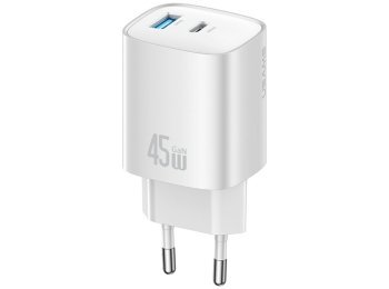 Ładowarka sieciowa T66 45W GaN CC290 USB-A + USB-C Fast charge