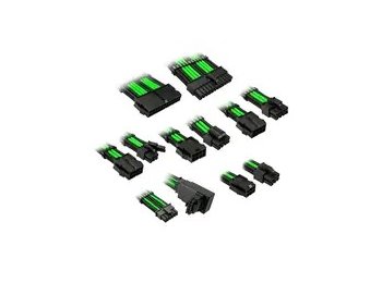 Kolink Core Pro Braided Cable Extension Kit 12V-2x6 Type 1 - Venom Green