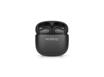 Niceboy Beans 4 POP czarne / Słuchawki bezprzewodowe z mikrofonem / Bluetooth 5.4 / IPX4 / etui ładujące
