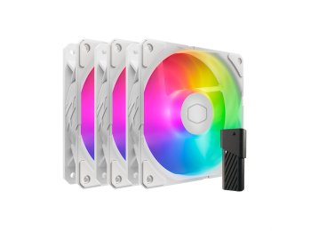Cooler Master SickleFlow Edge 120 ARGB 3-pack Fan Kit White Edition Obudowa komputera Wentylator 12 cm Biały 3 szt.