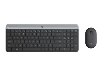 Logitech 920-009260 klawiatura Dołączona myszka Biuro RF Wireless QWERTZ Czeski Grafitowy