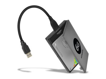 ADSA-1S6 Adapter USB 3.0 - SATA 6G do szybkiego przyłączenia 2.5" SSD/HDD, z pudełkiem