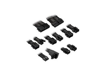 Kolink Core Pro Braided Cable Extension Kit 12V-2x6 Type 1 - Jet Black/Gunmetal Grey