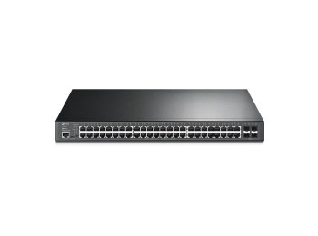 TP-Link JetStream TL-SG3452P przełącznik sieciowy Zarządzany L2/L3 Gigabit Ethernet (10/100/1000) Obsługa PoE 1U Czarny