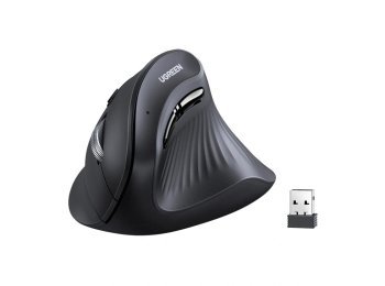 Mysz pionowa bezprzewodowa BT 2.4G MU008 czarna