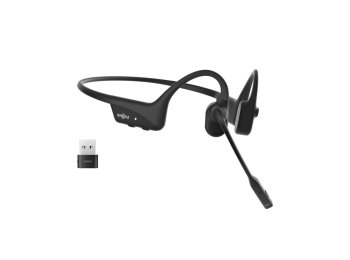 Słuchawki bezprzewodowe kostne Shokz OpenComm2 + adapter USB-A czarne