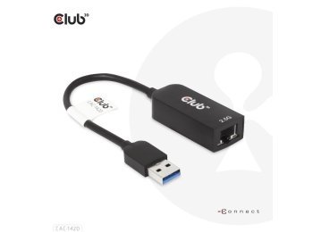 Karta sieciowa USB CLUB3D CAC-1420 (USB 3.2 Gen1 Type A to RJ45 2.5Gbps Adapter)