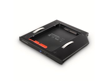 RSS-CD09 Ramka na 2,5" SSD-HDD do gniazda DVD, 9.5mm LED aluminium