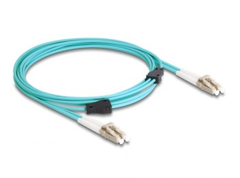 DeLOCK Kabel światłowodowy z metalowym wzmocnieniem LC Duplex na LC Duplex wielomodowy OM3, 3 m