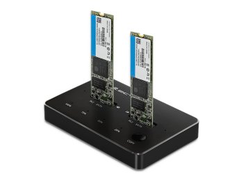 Stacja dokująca dysków 2x SSD M.2 SATA | NGFF | USB typ C