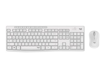 Logitech MK295 Silent Wireless Combo klawiatura Dołączona myszka Biuro USB QWERTZ Niemiecki Biały