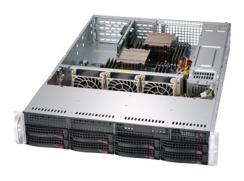 Supermicro CSE-825TQC-R802WB Black 2U SC825TQC SAS3 WIO Chassis w/ Red. 800W PWS