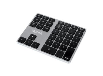 LogiLink ID0187 klawiatura numeryczna Uniwersalne Bluetooth Aluminium, Czarny
