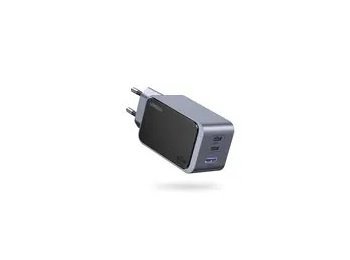 Ugreen Nexode Air 65W sieninis kroviklis, USB + 2x USB-C pilkos spalvos Komputer przenośny, Telefon komórkowy, Myszka Mickey, Laptop, Power bank, Tablet Szary Prąd przemienny Szybkie ładowanie Wewnętrzna