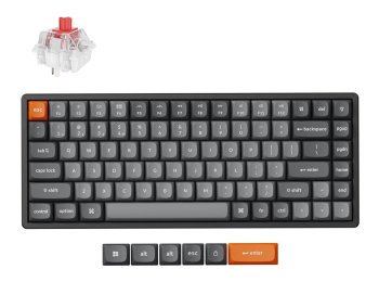 Keychron K2 Max klawiatura Uniwersalne USB + RF Wireless + Bluetooth Czarny, Szary