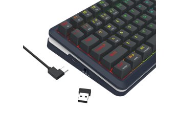 REDRAGON K708-RGB-PRO FLEKACT klawiatura USB + RF Wireless + Bluetooth Czarny