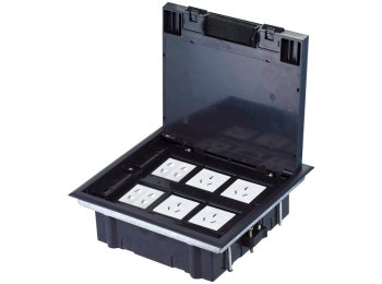 Puszka podłogowa (floorbox) 6M (45x45) regulowana głębokość, do podłogi technicznej (wylewka opcjonalnie) ALANTEC