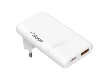 AKYGA ŁADOWARKA USB-A + USB-C AK-CH-31