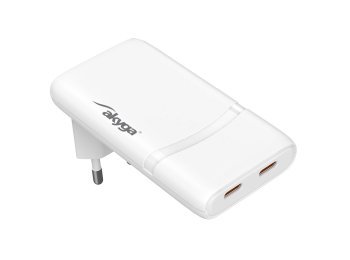 AKYGA ŁADOWARKA 2X USB-C AK-CH-32