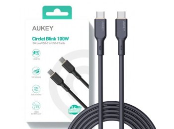 CB-SCC101 kabel USB-C - USB-C 1m 100W PD 5A 20V silikonowy czarny