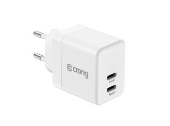Ultra Compact GaN Ładowarka sieciowa 2x USB-C 35W PD 3.0 z PPS Biała