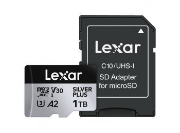 Karta pamięci microSD 1TB C10 A2 U3 V30 205/150MB/s Silver Plus