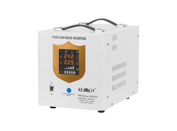 Zasilacz awaryjny KEMOT PROsinus-2000/24 przetwornica z czystym przebiegiem sinusoidalnym i funkcją ładowania 24V 230V 2000VA/1400W