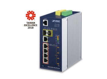 PLANET IGS-5225-4UP1T2S łącza sieciowe Zarządzany L2+ Gigabit Ethernet (10/100/1000) Obsługa PoE Niebieski, Srebrny