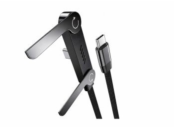 VAKOSS KABEL Z FUNKCJĄ STOJAKA 2XTYPE-C 1M 100W 5A