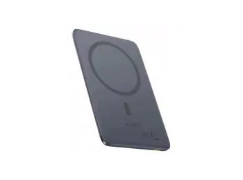 Powerbank Baseus PicoGo AM41 5000mAh 20W ultra-cienki, kompatybilny z MagSafe z czarnym kablem Baseus Simple USB-C 60W 30cm - szary