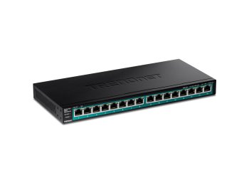 Trendnet TPE-TG161H przełącznik sieciowy Gigabit Ethernet (10/100/1000) Obsługa PoE Czarny
