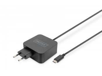 Ładowarka sieciowa zasilacz 1x USB-C PD 3.0 max. 65W zintegrowany kabel 1,2m Czarna