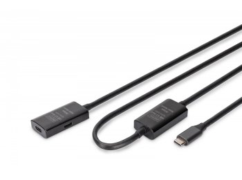 Kabel przedłużający aktywny USB-C - USB-C, USB 3.2 Gen1, 5Gbps, 10m