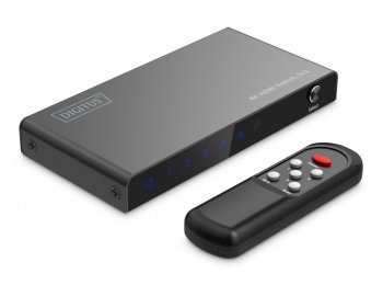 Przełącznik/Switch 8K HDMI 3x1, 60Hz (4:4:4), HDR, HDCP 2.3, pilot, Czarny