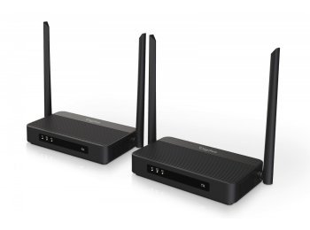 Przedłużacz / Extender HDMI bezprzewodowy z KVM do 100m | UHD 4K@60Hz | Audio | Niskie opóźnienie 16ms (Zestaw)